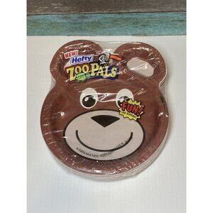 Sealed Original Hefty Zoo Pals Assorted Designs Paper Plates 24 Pack NOS 2001